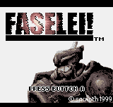 Faselei title screen for Neo Geo Pocket Color